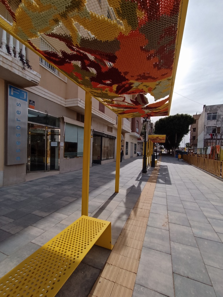 Katarsis — embroidered shade structure Torre Pacheco Murcia